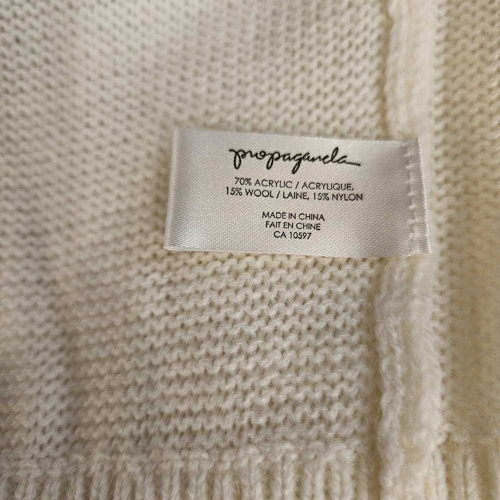 Chic Cream Sweater with Ruffle Accents - Picture 5 of 5